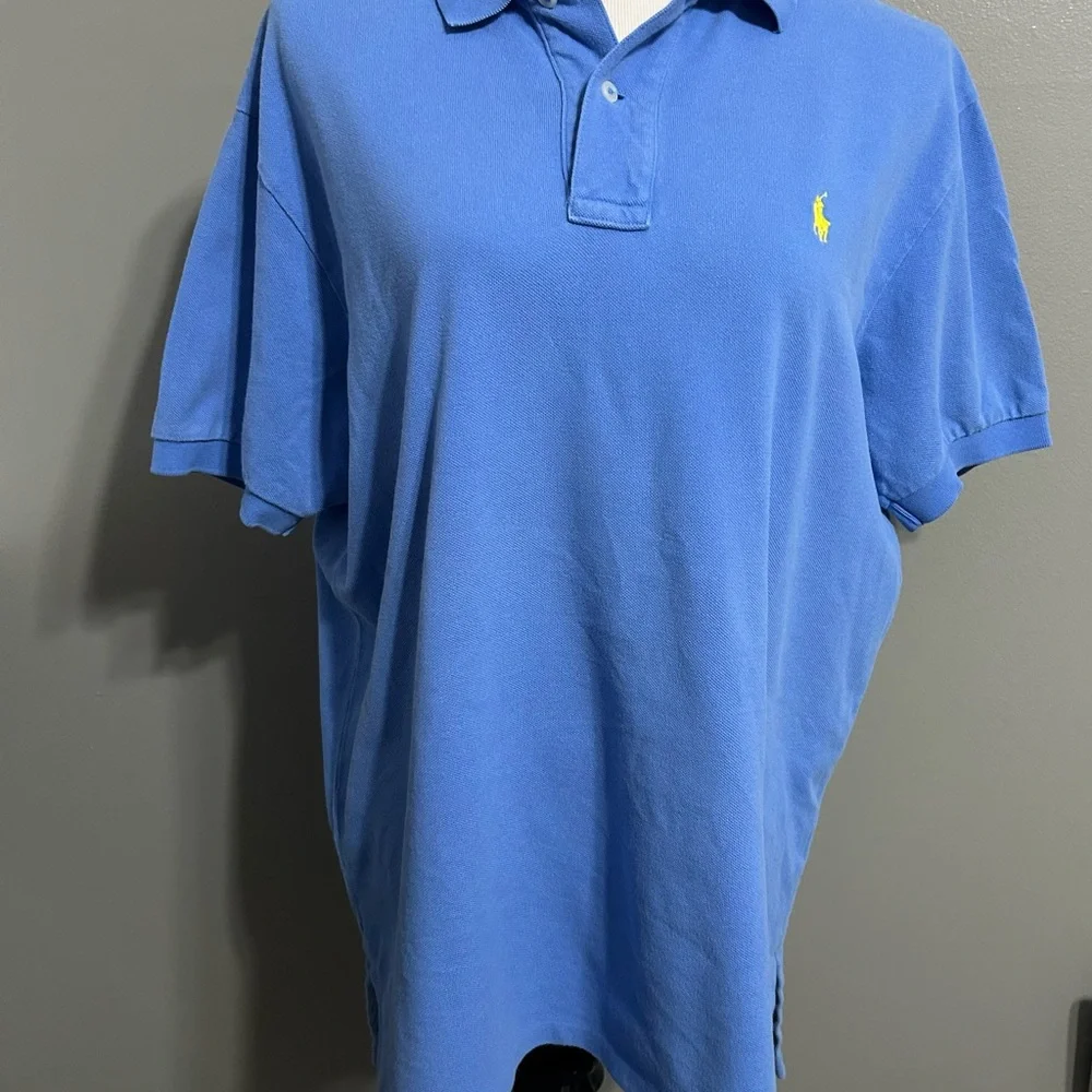 Polo Ralph Lauren men’s pullover polo, short sleeve shirt, blue color size large